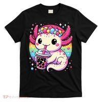 Axolotl Boba Tea Kawaii Neko Japanese Bubble Tea  T-Shirt thumb 0