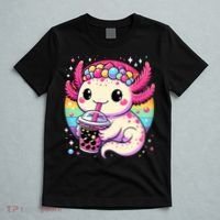 Axolotl Boba Tea Kawaii Neko Japanese Bubble Tea  T-Shirt thumb 5