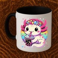 Axolotl Boba Tea Kawaii Neko Japanese Bubble Tea  Coffee Mug thumb 2