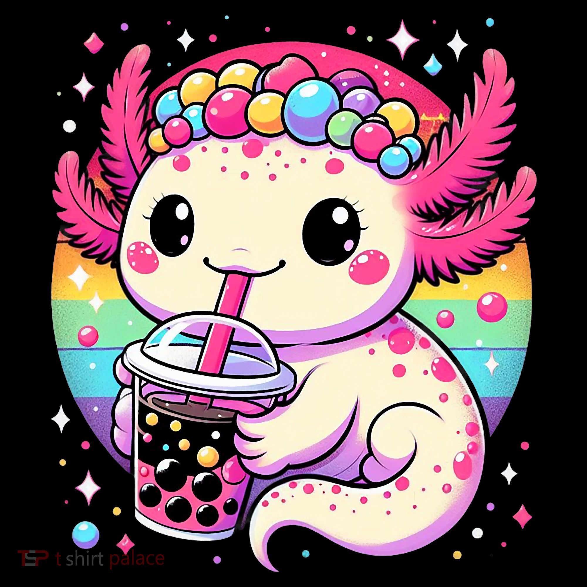 Axolotl Boba Tea Kawaii Neko Japanese Bubble Tea  Coffee Mug