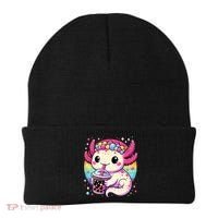 Axolotl Boba Tea Kawaii Neko Japanese Bubble Tea  Beanie thumb 0
