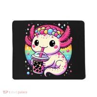 Axolotl Boba Tea Kawaii Neko Japanese Bubble Tea  Mousepad thumb 0