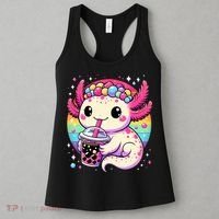 Axolotl Boba Tea Kawaii Neko Japanese Bubble Tea  Women's Tank Top thumb 3