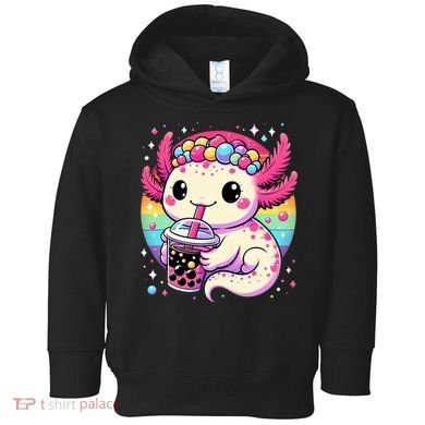 Axolotl Boba Tea Kawaii Neko Japanese Bubble Tea  Toddler Hoodie