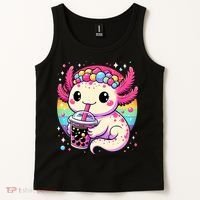 Axolotl Boba Tea Kawaii Neko Japanese Bubble Tea  Tank Top thumb 2