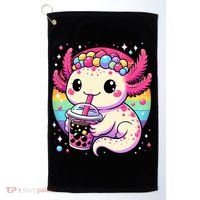 Axolotl Boba Tea Kawaii Neko Japanese Bubble Tea  Golf Towel thumb 0