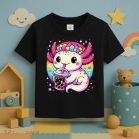 Axolotl Boba Tea Kawaii Neko Japanese Bubble Tea  Toddler T-Shirt thumb 3
