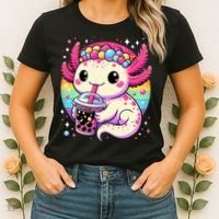 Axolotl Boba Tea Kawaii Neko Japanese Bubble Tea  Women's T-Shirt thumb 2