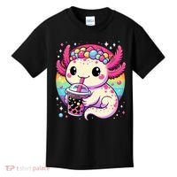 Axolotl Boba Tea Kawaii Neko Japanese Bubble Tea  Kids T-Shirt thumb 0