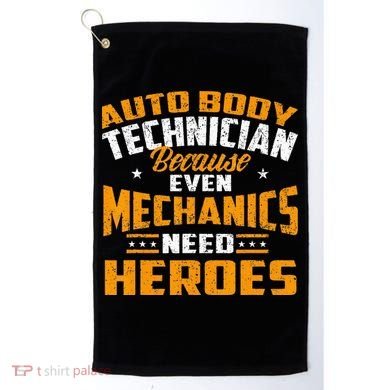 Auto Body Technician Heroes Automotive Car Customizer Golf Towel