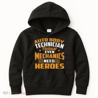 Auto Body Technician Heroes Automotive Car Customizer Kids Hoodie thumb 0