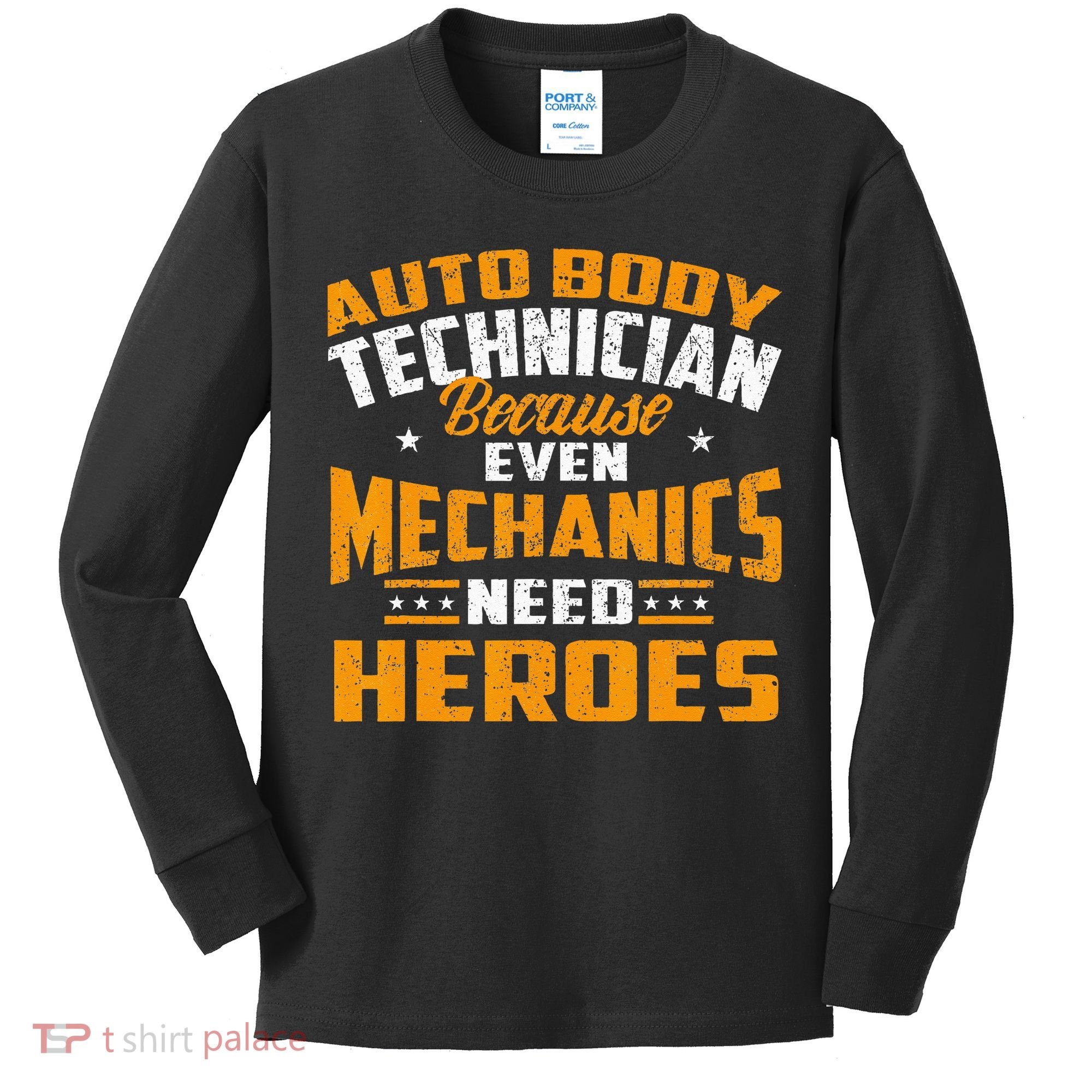 Auto Body Technician Heroes Automotive Car Customizer Kids Long Sleeve Shirt