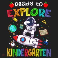 Astronaut Back To School Ready To Explore Kindergarten Women's Sweatshirt thumb 2