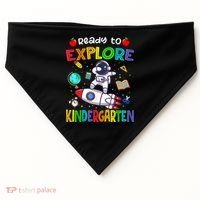 Astronaut Back To School Ready To Explore Kindergarten USA-Made Doggie Bandana thumb 0