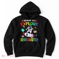 Astronaut Back To School Ready To Explore Kindergarten Hoodie thumb 0