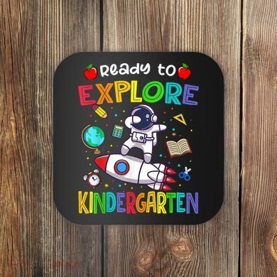 Astronaut Back To School Ready To Explore Kindergarten Coaster