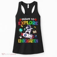 Astronaut Back To School Ready To Explore Kindergarten Women's Tank Top thumb 0