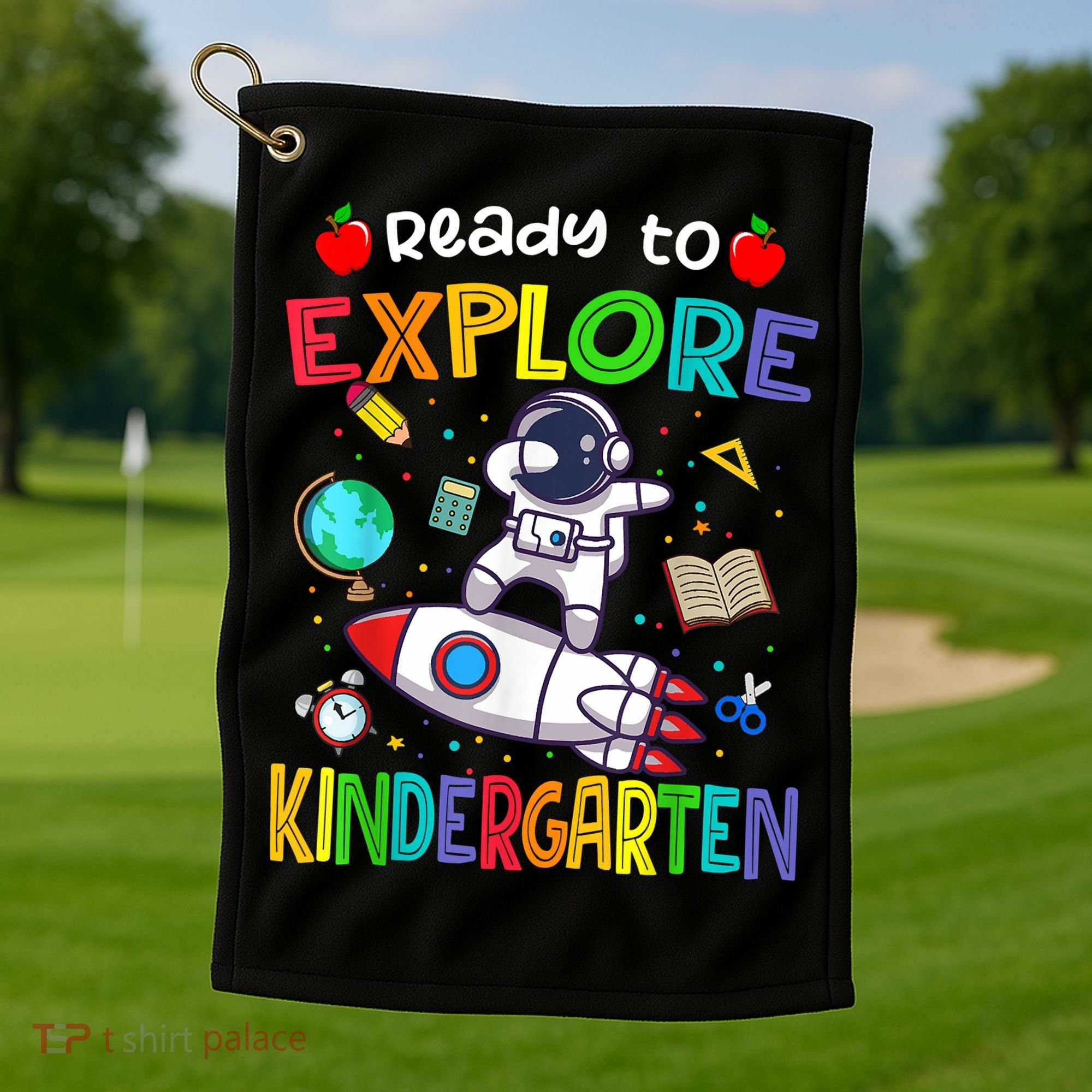 Astronaut Back To School Ready To Explore Kindergarten Golf Towel