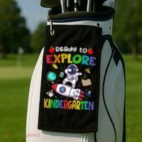Astronaut Back To School Ready To Explore Kindergarten Golf Towel thumb 2