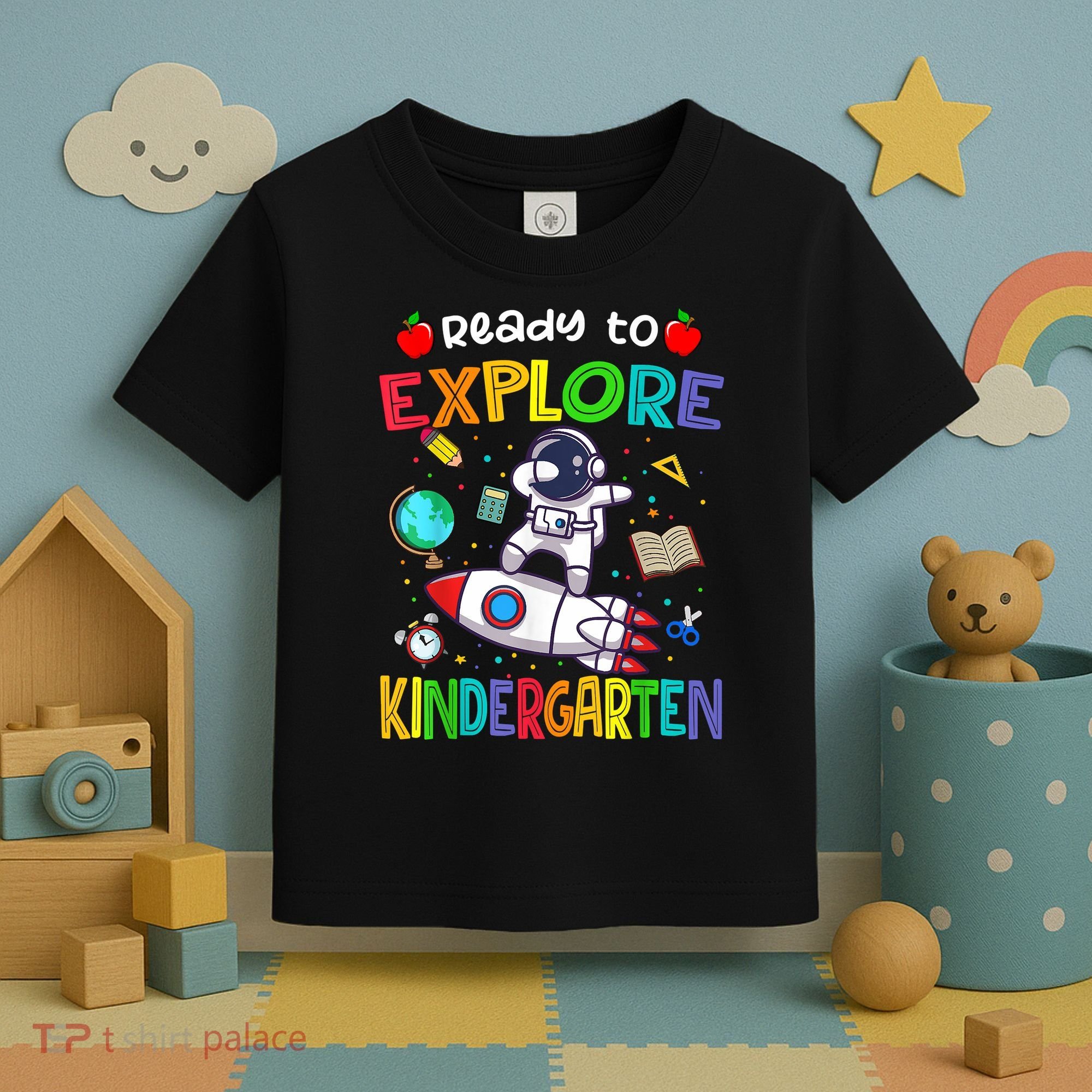 Astronaut Back To School Ready To Explore Kindergarten Toddler T-Shirt
