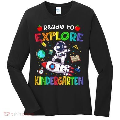 Astronaut Back To School Ready To Explore Kindergarten Women's Long Sleeve Shirt