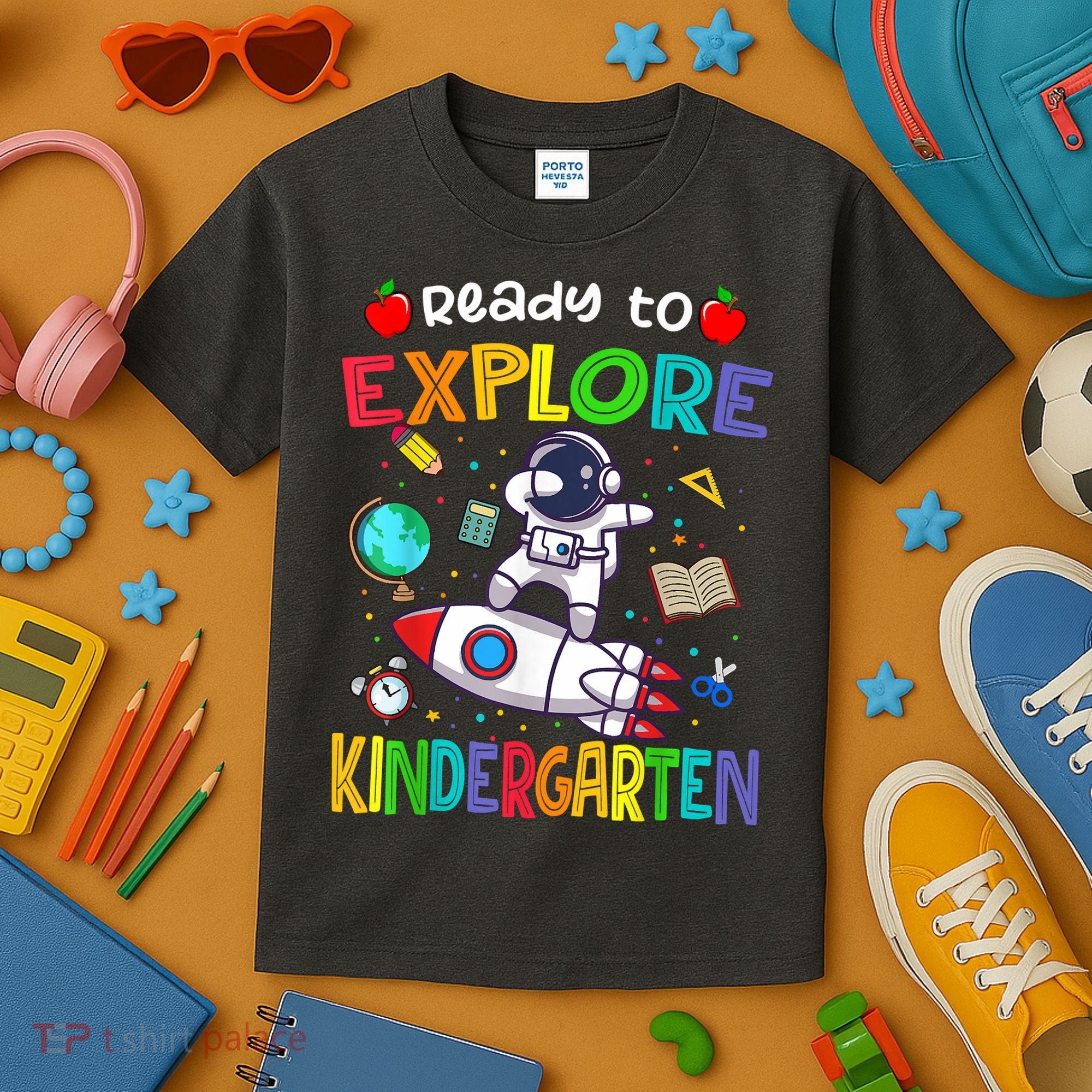 Astronaut Back To School Ready To Explore Kindergarten Kids T-Shirt