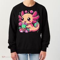 Axolotl Boba Tea Kawaii Neko Japanese Bubble Tea Women's Sweatshirt thumb 0