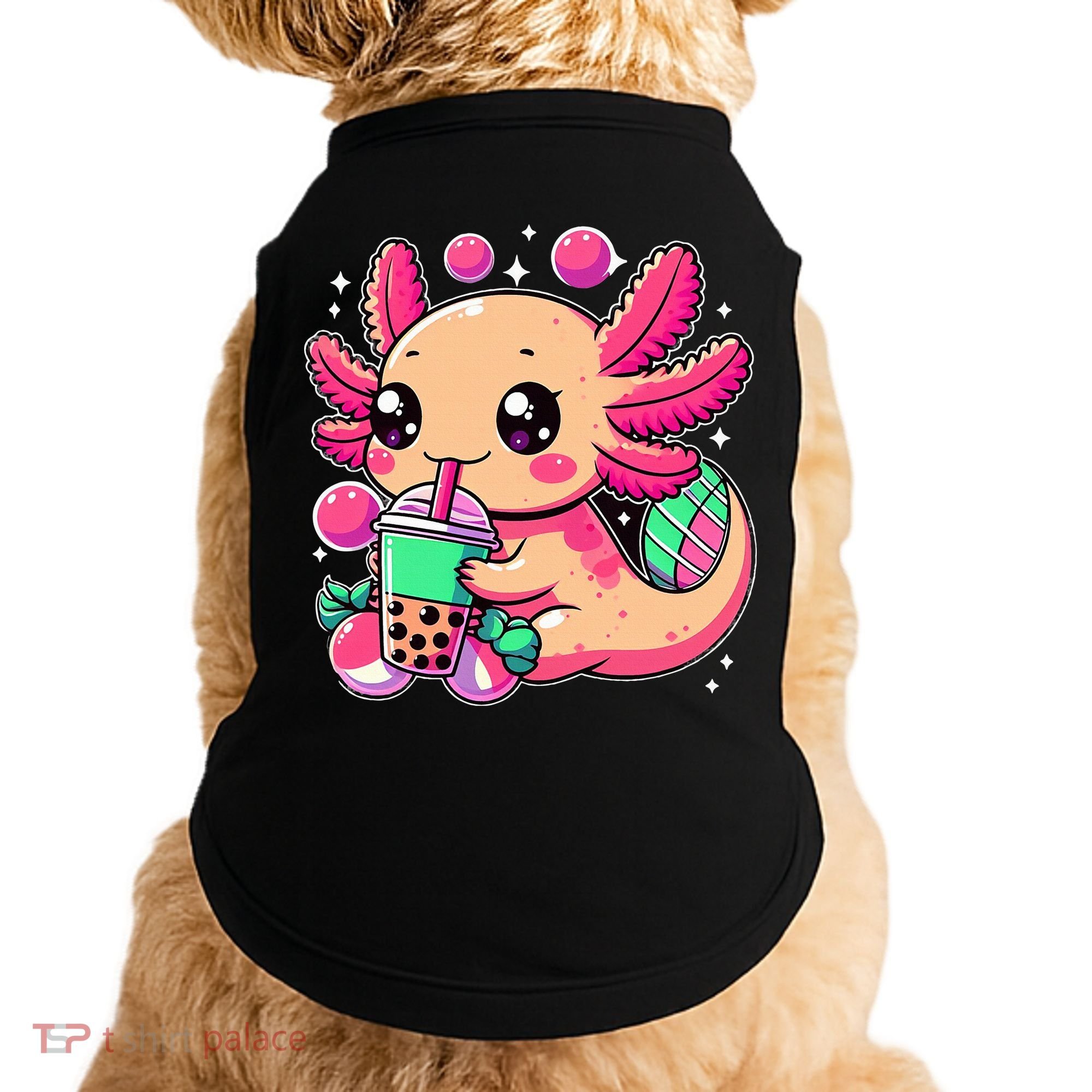 Axolotl Boba Tea Kawaii Neko Japanese Bubble Tea Doggie Tank