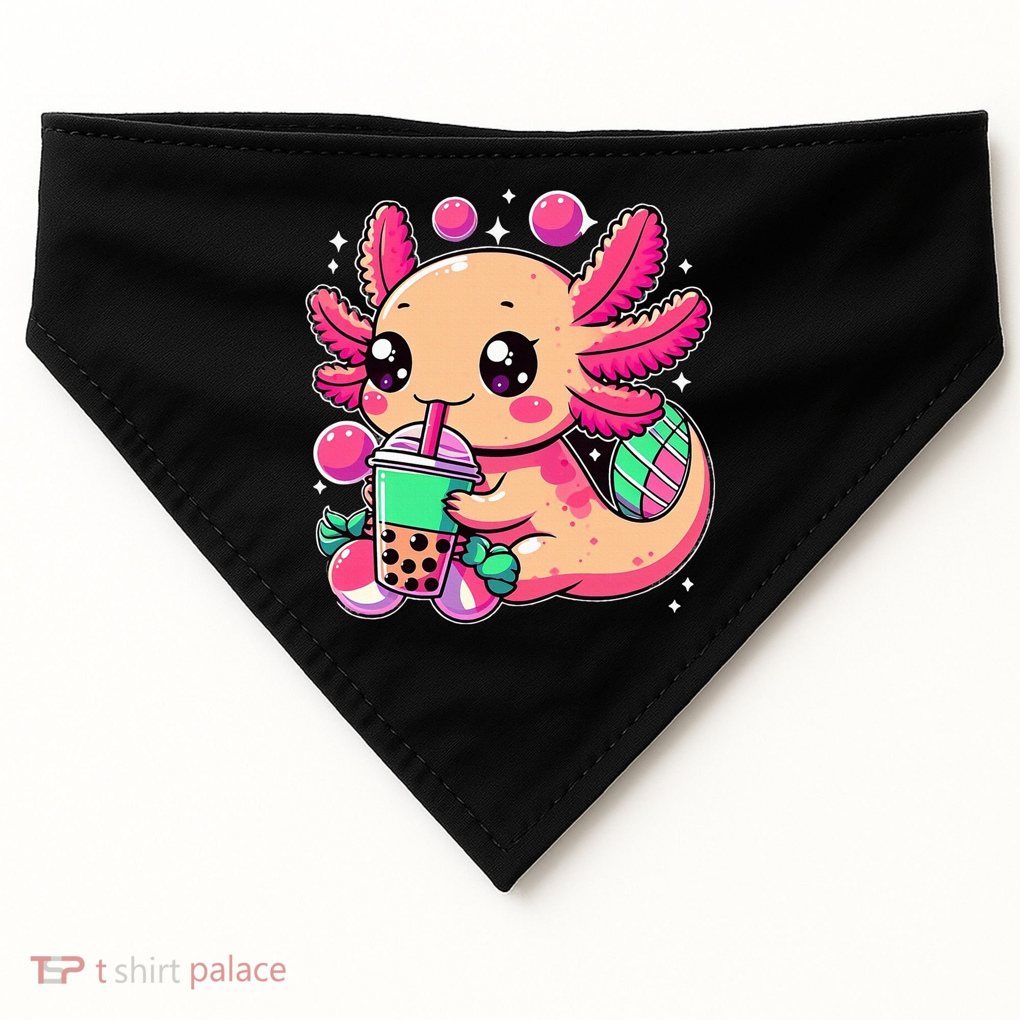Axolotl Boba Tea Kawaii Neko Japanese Bubble Tea USA-Made Doggie Bandana