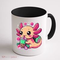 Axolotl Boba Tea Kawaii Neko Japanese Bubble Tea Coffee Mug thumb 1