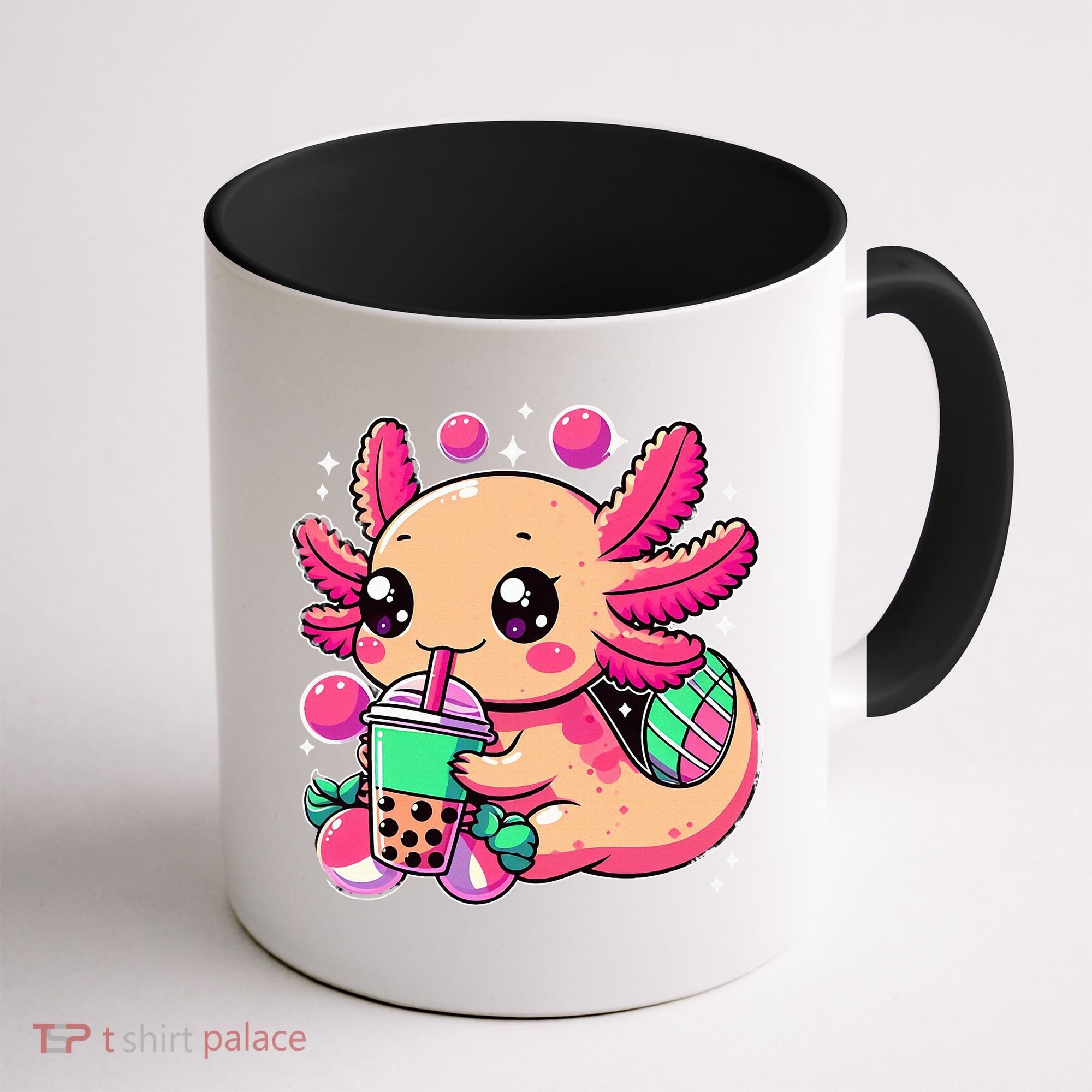 Axolotl Boba Tea Kawaii Neko Japanese Bubble Tea Coffee Mug