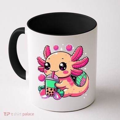 Axolotl Boba Tea Kawaii Neko Japanese Bubble Tea Coffee Mug