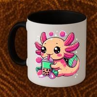 Axolotl Boba Tea Kawaii Neko Japanese Bubble Tea Coffee Mug thumb 2