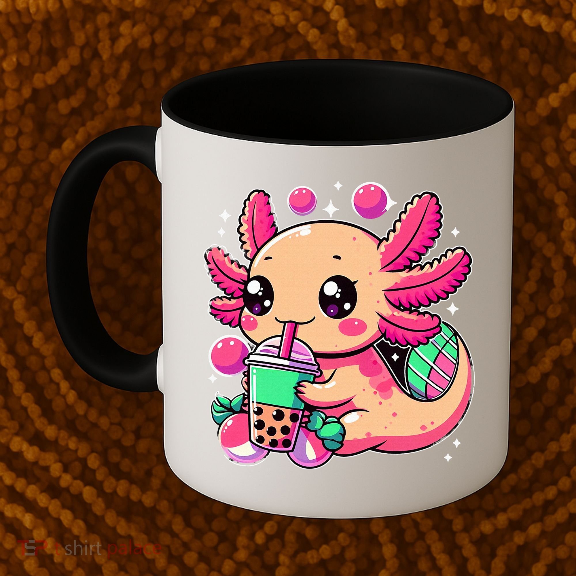 Axolotl Boba Tea Kawaii Neko Japanese Bubble Tea Coffee Mug
