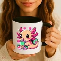 Axolotl Boba Tea Kawaii Neko Japanese Bubble Tea Coffee Mug thumb 3