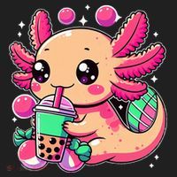 Axolotl Boba Tea Kawaii Neko Japanese Bubble Tea Beanie thumb 2