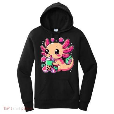 Axolotl Boba Tea Kawaii Neko Japanese Bubble Tea Women's Hoodie