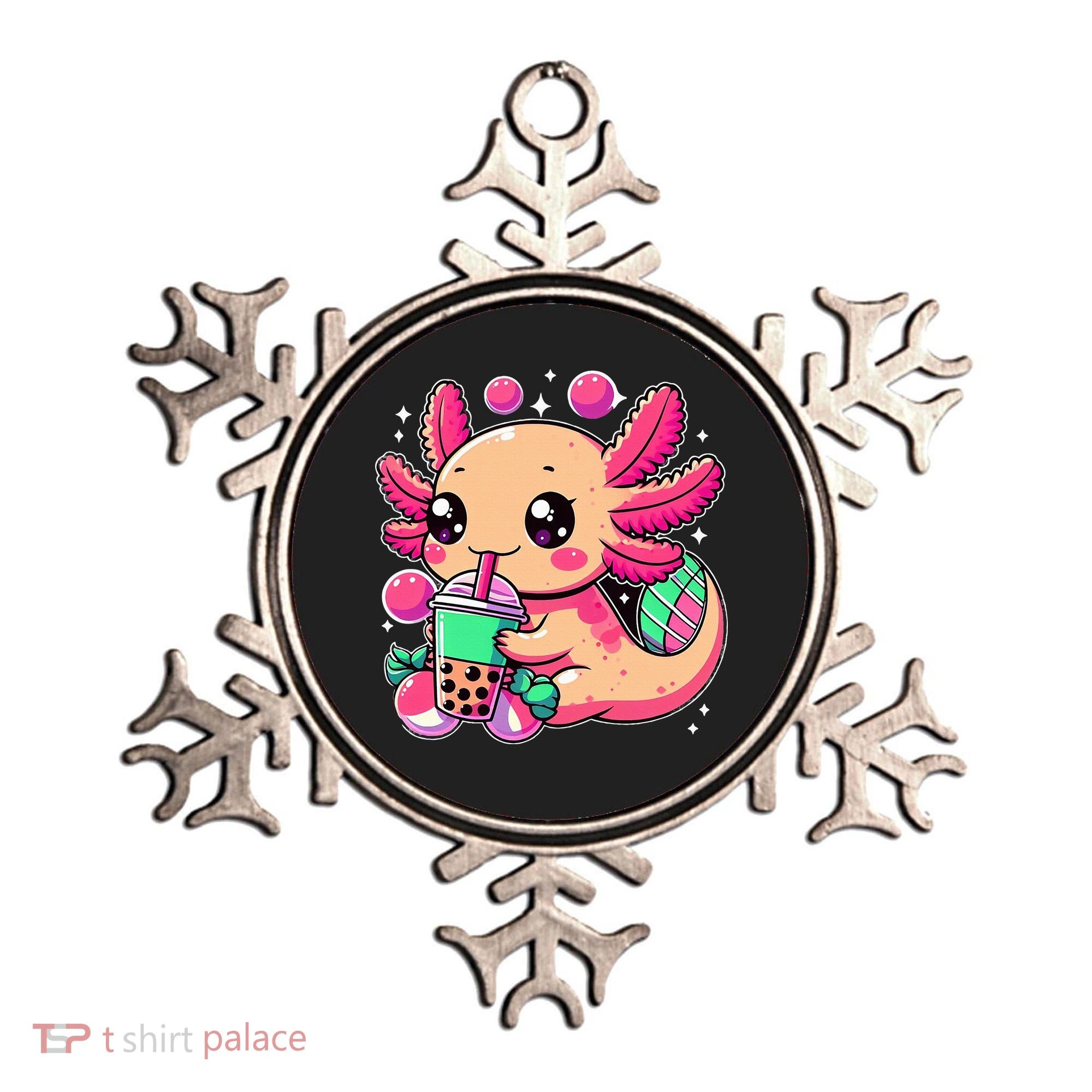 Axolotl Boba Tea Kawaii Neko Japanese Bubble Tea Ornament