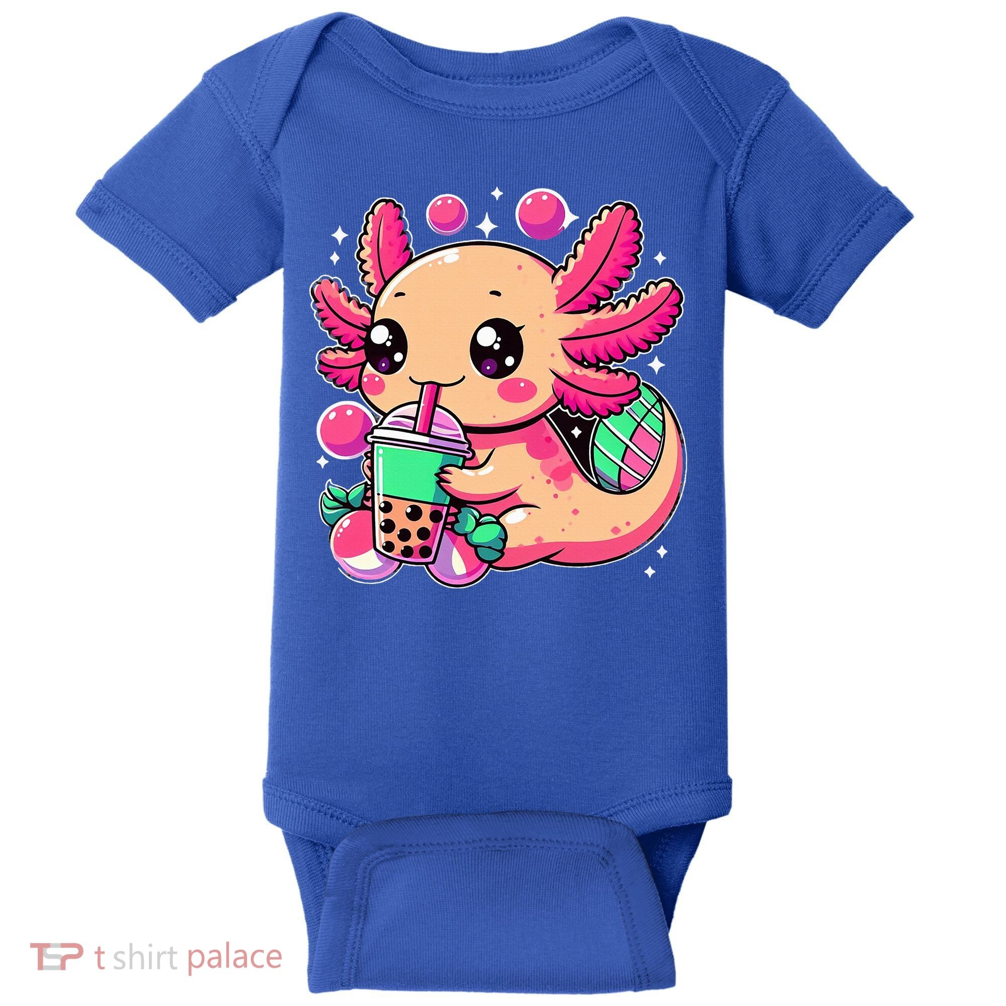 Axolotl Boba Tea Kawaii Neko Japanese Bubble Tea Baby Bodysuit