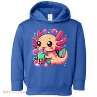 Axolotl Boba Tea Kawaii Neko Japanese Bubble Tea Toddler Hoodie thumb 0