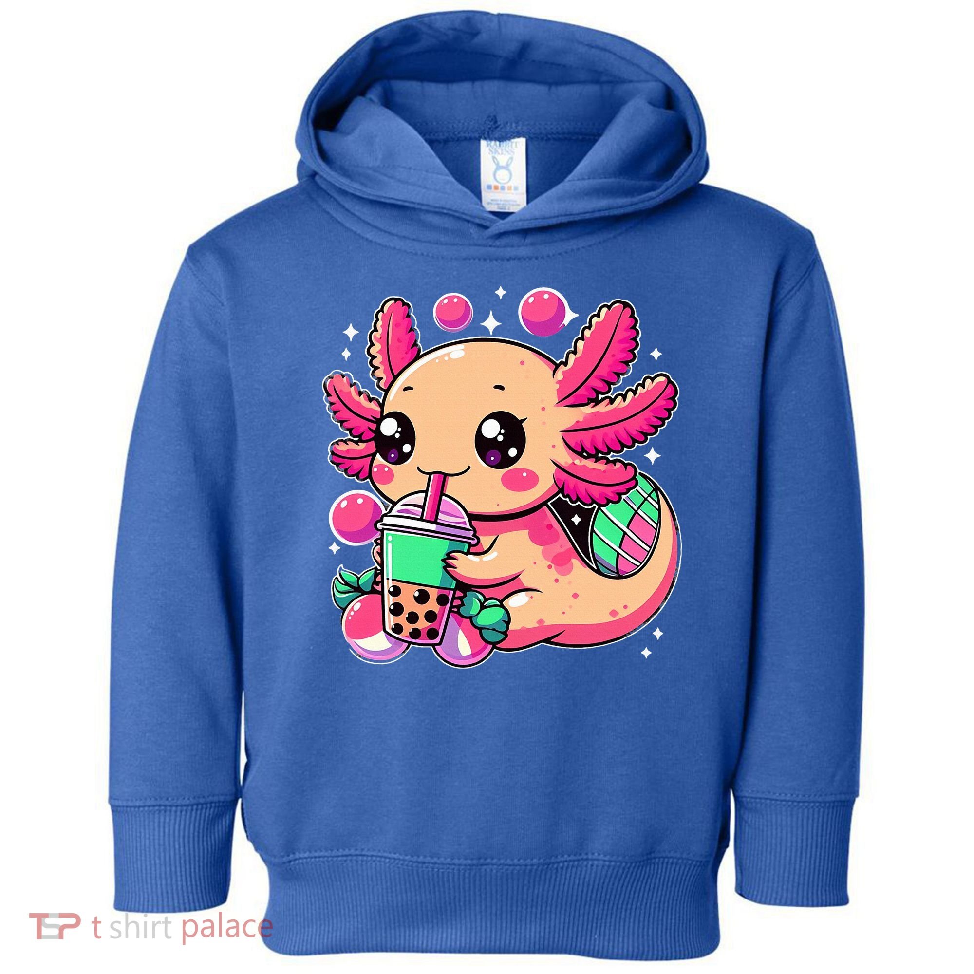 Axolotl Boba Tea Kawaii Neko Japanese Bubble Tea Toddler Hoodie