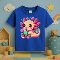 Axolotl Boba Tea Kawaii Neko Japanese Bubble Tea Toddler T-Shirt thumb 3