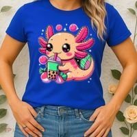 Axolotl Boba Tea Kawaii Neko Japanese Bubble Tea Women's T-Shirt thumb 2