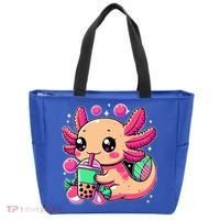 Axolotl Boba Tea Kawaii Neko Japanese Bubble Tea Tote Bag thumb 0