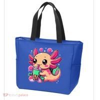 Axolotl Boba Tea Kawaii Neko Japanese Bubble Tea Tote Bag thumb 3