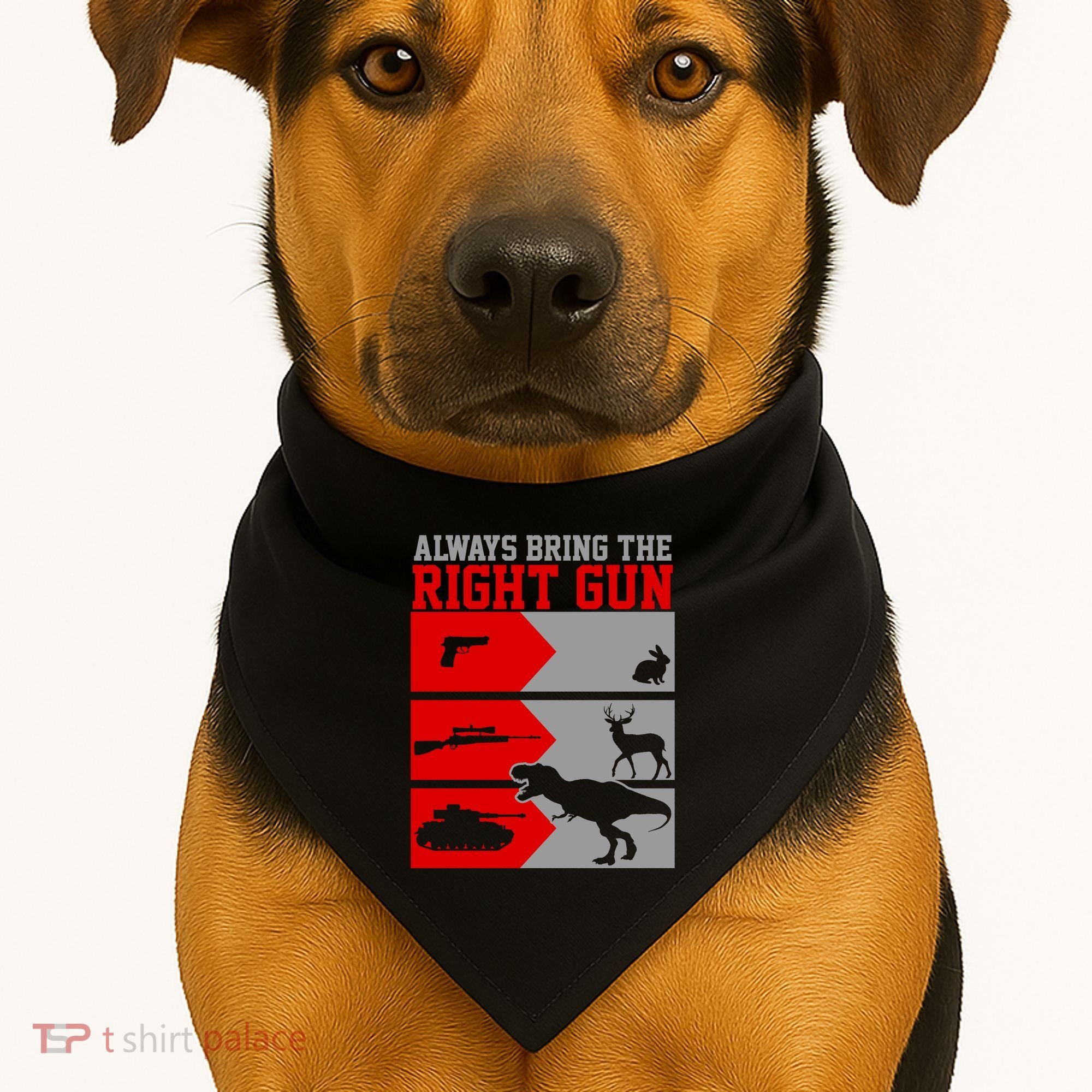 Always Bring The Right Funny USA-Made Doggie Bandana