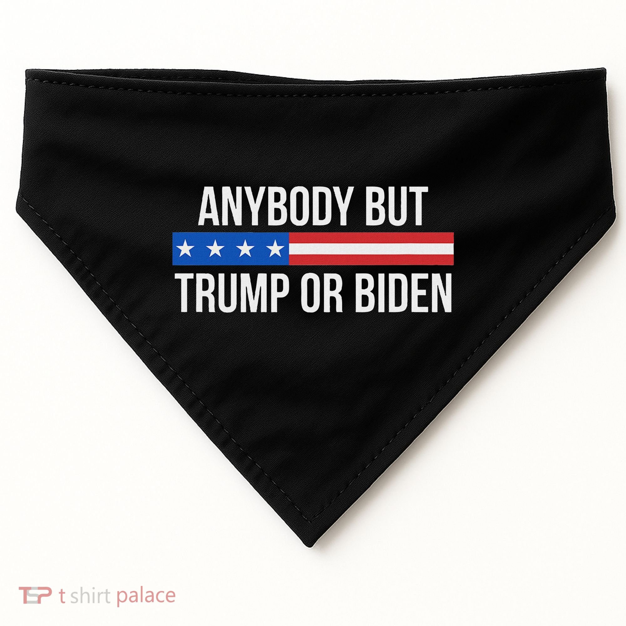 Anybody But Trump Or Biden Political Statement USA-Made Doggie Bandana