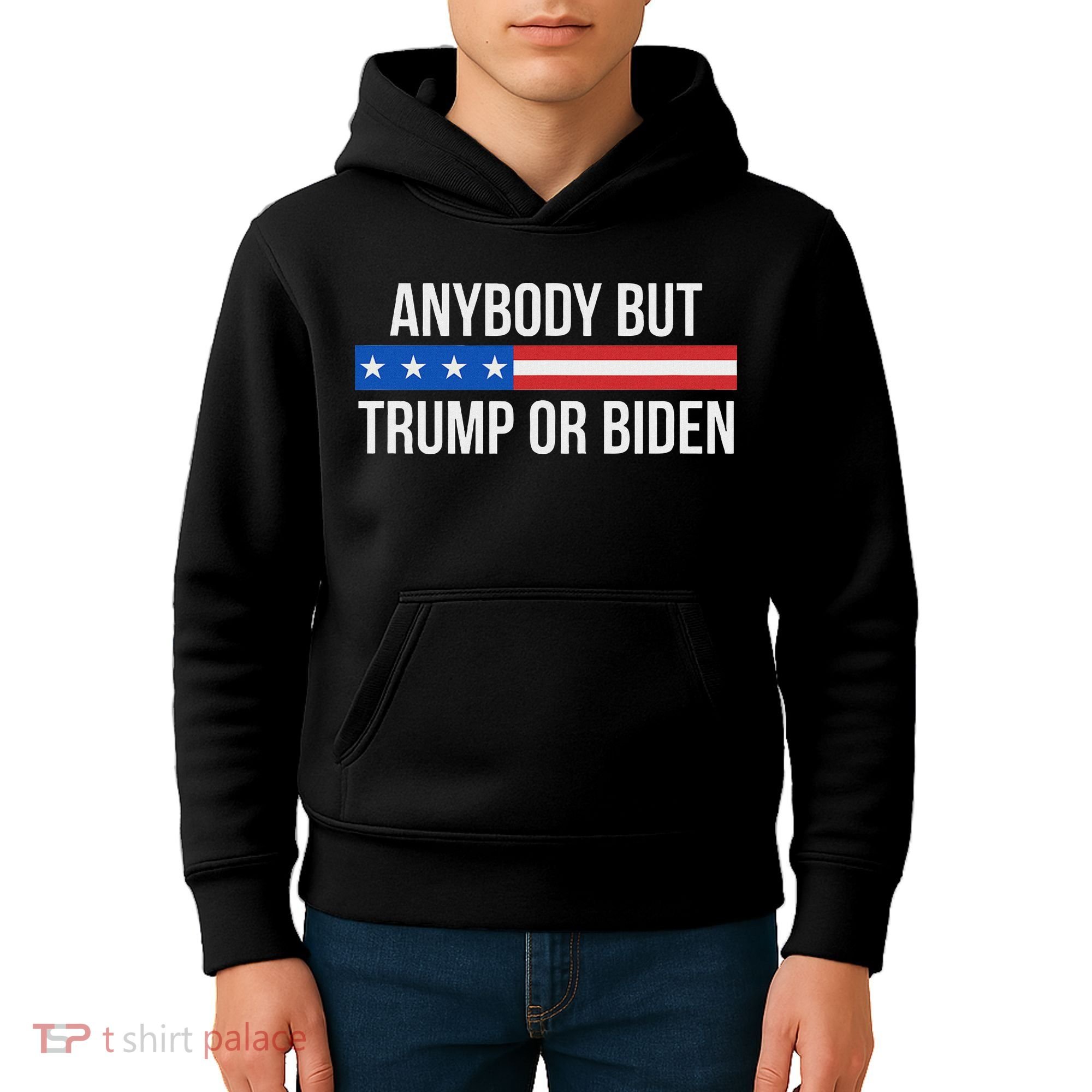 Anybody But Trump Or Biden Political Statement Kids Hoodie