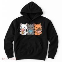 Anime Boba Tea Bubble Tea Gaming Gamer Ramen Cat Hoodie thumb 0