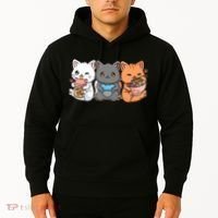 Anime Boba Tea Bubble Tea Gaming Gamer Ramen Cat Hoodie thumb 2